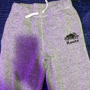 Roots Kids Gray Sweatpants with Drawstring and Logo